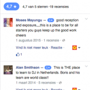 reviews on Facebook on DJ School Utrecht