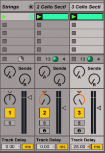 change track delays Live 9