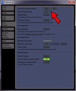Ableton Live settings